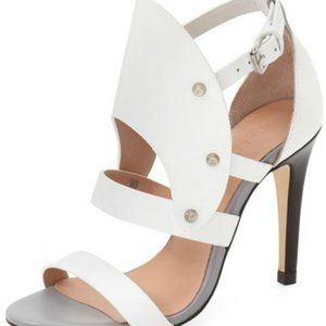 L.A.M.B. Gareth Sandal White/Gray Womens Size 8